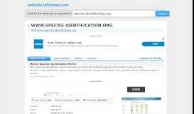 
							         species-identification.org at WI. Marine Species Identification Portal								  
							    