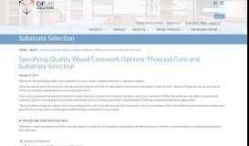 
							         Specifying Quality Wood Casework Options: Plywood Core and ...								  
							    