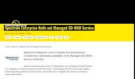 
							         Spectrum Enterprise Rolls out Managed SD-WAN Service ...								  
							    