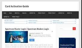 
							         Spectrum Router/Modem Login- Setup, IP, Default Username ...								  
							    