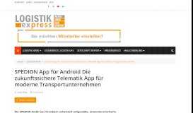 
							         SPEDION App für Android Die zukunftssichere Telematik App für ...								  
							    