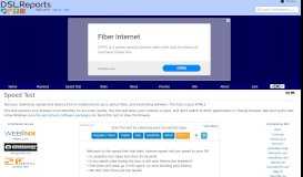 
							         Speed test - how fast is your internet? | DSLReports, ISP Information								  
							    