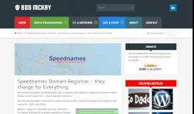 
							         Speednames Domain Registrar - they charge for Everything - Bob ...								  
							    