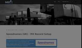 
							         Speednames (UK) - MX Record Setup - Anti-Spam Filtering Service ...								  
							    