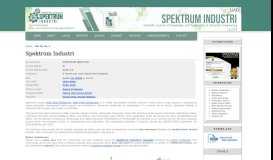 
							         SPEKTRUM INDUSTRI - Journal (UAD								  
							    