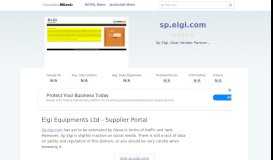
							         Sp.elgi.com website. Elgi Equipments Ltd - Supplier Portal.								  
							    