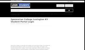 
							         Spencerian College Lexington KY Student Portal Login								  
							    