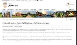 
							         SpiceJet launches direct flight between Delhi and Adampur - Jalandhar								  
							    