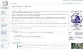 
							         Spices Board of India - Wikipedia								  
							    