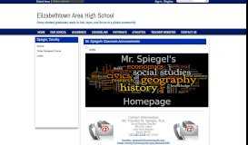 
							         Spiegel, Timothy / Home - Elizabethtown Area School District								  
							    