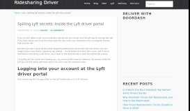 
							         Spilling Lyft secrets: Inside the Lyft driver portal - Ridesharing Driver								  
							    