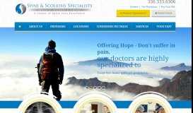 
							         Spine & Scoliosis Specialists | Spinal Injuries | Greensboro, NC								  
							    