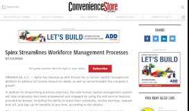 
							         Spinx Streamlines Workforce Management Processes ...								  
							    