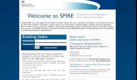 
							         SPIRE - Export Licensing System								  
							    