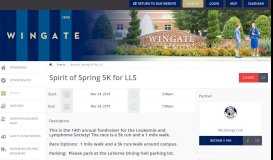 
							         Spirit of Spring 5K for LLS | Wingate University's Partnership Portal								  
							    