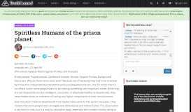 
							         Spiritless Humans of the prison planet. | Truth Control								  
							    