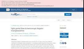
							         Split portal flow in heterotopic hepatic transplantation. - NCBI								  
							    