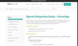 
							         Splunk Integration Guide | VictorOps Knowledge Base								  
							    