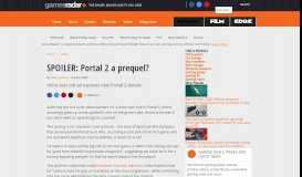 
							         SPOILER: Portal 2 a prequel? | GamesRadar+								  
							    
