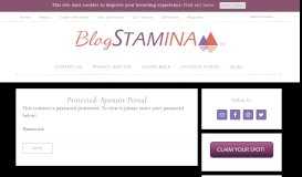 
							         Sponsor Portal - BlogStamina								  
							    