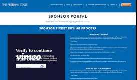 
							         Sponsor Portal - The Freeman Stage								  
							    