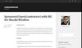 
							         Sponsored Guest(contractor) with ISE for Meraki Wireless ...								  
							    