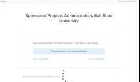
							         Sponsored Projects Administration, Ball State University Application ...								  
							    