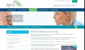 
							         Sponsorship - Australian Primary Health Care Nurses Association								  
							    