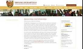 
							         Sponsorships and Scholarships - Brooks DeBartolo Collegiate High ...								  
							    