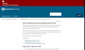 
							         Sport and Recreation Grant Registration Portal | Recreation, sport ...								  
							    