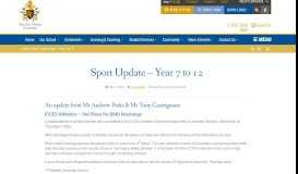 
							         Sport Update - Year 7 to 12 - Bacchus Marsh Grammar								  
							    