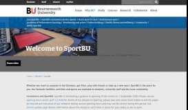 
							         SportBU | Get Active! | Bournemouth University								  
							    