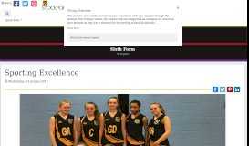 
							         Sporting Excellence | Stockport Grammar School								  
							    