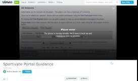 
							         Sportivate Portal Guidance on Vimeo								  
							    