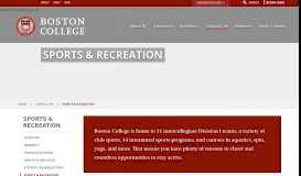 
							         Sports and Recreation - Campus Life - Boston College								  
							    