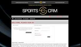 
							         Sports CRM Portal. Login								  
							    