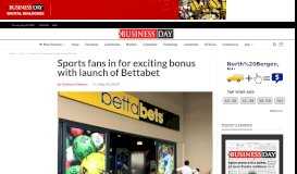 
							         Sports fans in for exciting bonus with launch of Bettabet ...								  
							    