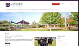 
							         Sports - Macquarie Anglican Grammar School								  
							    