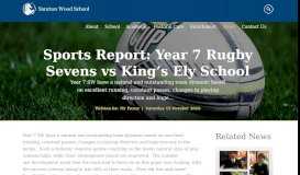 
							         Sports Report: Year 7 Rugby Sevens vs King's Ely School | Sancton ...								  
							    