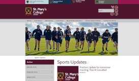 
							         Sports Updates - St. Mary's College, Crosby								  
							    