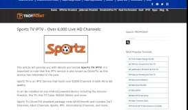 
							         Sportz TV IPTV Service - Over 6,000 Live HD Channels								  
							    