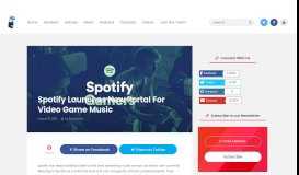 
							         Spotify Launches New Portal For Video Game Music ...								  
							    