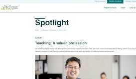 
							         Spotlight - Australian Institute for Teaching and School Leadership								  
							    
