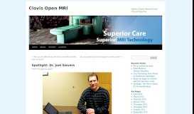 
							         Spotlight: Dr. Joel Sievers | Clovis Open MRI								  
							    