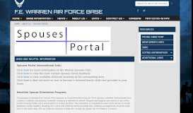 
							         Spouses Portal - F.E. Warren Air Force Base - AF.mil								  
							    