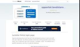 
							         Spportal.landstaronline.com website. Landstar Portal login page.								  
							    