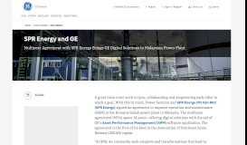 
							         SPR Energy & GE | Customer Outcomes | GE Power - GE.com								  
							    
