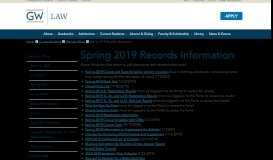 
							         Spring 2019 Records Information | GW Law | The George Washington ...								  
							    