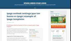 
							         spring arbor ipage login - WordPress.com								  
							    