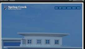 
							         Spring Creek Elementary School: Home								  
							    